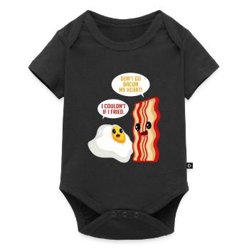 Love Bacon Egg Fried Bacon Lover Gift - Baby Premium short-sleeve bodysuit - black - Front