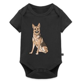 German Shepherd - Baby Premium short-sleeve bodysuit - black - Front