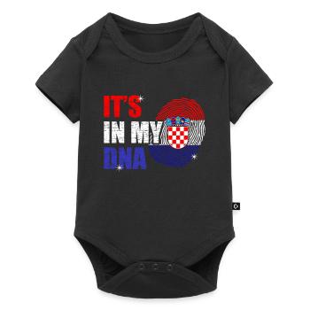 Kroatien - Baby Premium Kurzarmbody - Schwarz - Vorne