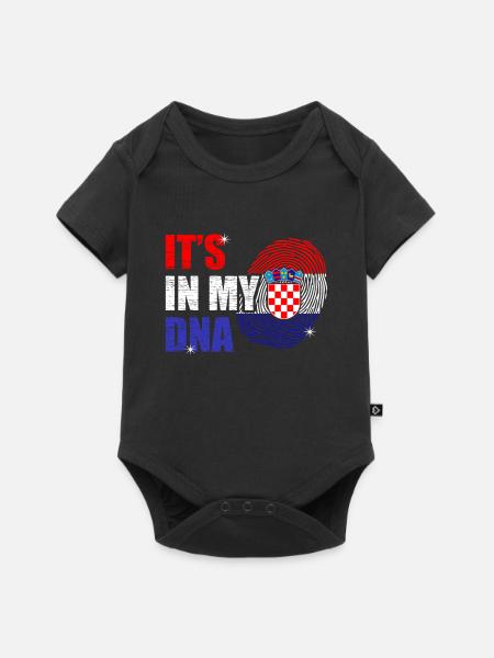 Kroatien - Baby Premium Kurzarmbody - Schwarz