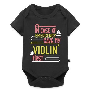 Save My Violin - violon - Body à manches courtes Premium Bébé - noir - Devant
