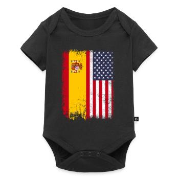 USA America Spanish Flag - Baby Premium short-sleeve bodysuit - black - Front