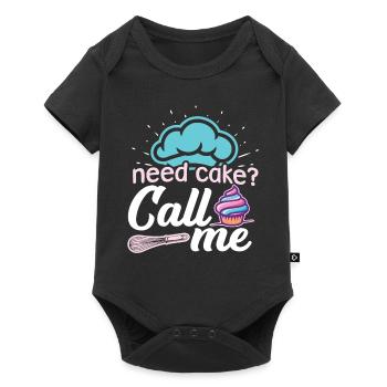 Need Cake Call Me Cake Artist Baker Cupcake - Body à manches courtes Premium Bébé - noir - Devant