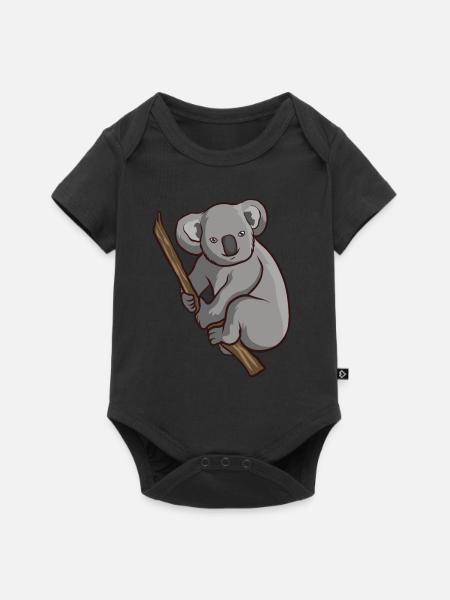 Koalabär - Baby Premium Kurzarmbody - Schwarz
