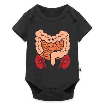 Cute human anatomy body parts organs - Baby Premium short-sleeve bodysuit - black - Front