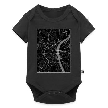 Köln Stadtplan - Baby Premium Kurzarmbody - Schwarz - Vorne