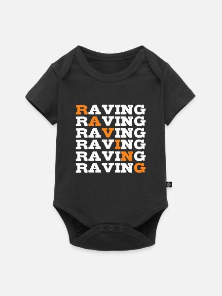 Raving Rave Raver - Baby Premium Kurzarmbody - Schwarz