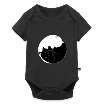 Yin et Yang chat - Body à manches courtes Premium Bébé - noir - Devant