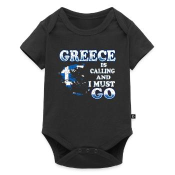 Grèce - Body à manches courtes Premium Bébé - noir - Devant