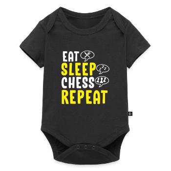 Schach - Baby Premium Kurzarmbody - Schwarz - Vorne