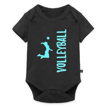 Cadeau d'équipe de jeu de sport de volley-ball - Body à manches courtes Premium Bébé - noir - Devant