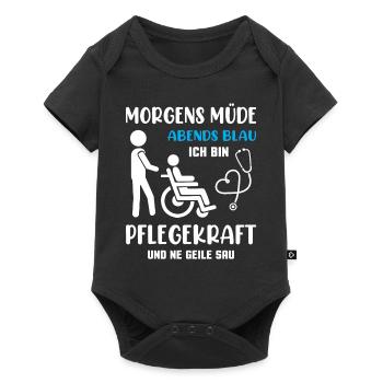 Altenpflegerin Altenpfleger Pfleger Pflegehelfer - Baby Premium Kurzarmbody - Schwarz - Vorne