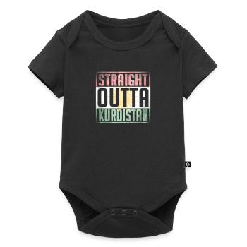 Straight Outta Kurdistan, Kurdish Flag, Kurdistan - Baby Premium short-sleeve bodysuit - black - Front