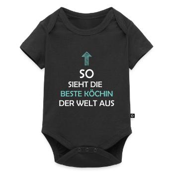 So sieht die Beste Köchin der Welt aus Kochschürze - Baby Premium Kurzarmbody - Schwarz - Vorne