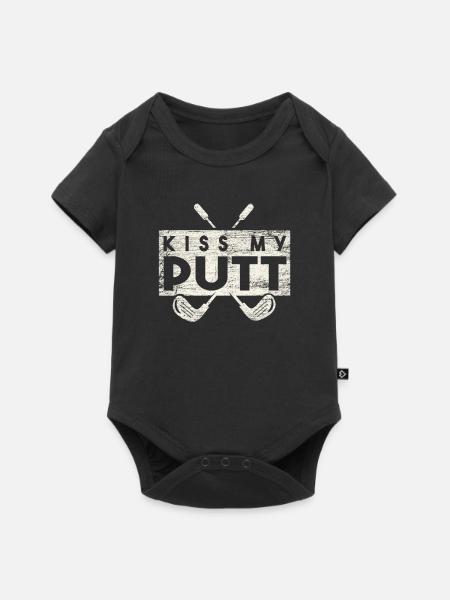 Golf Golfschläger - Baby Premium Kurzarmbody - Schwarz