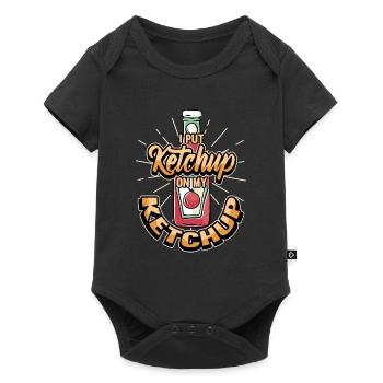 Funny ketchup fast food fries saying gift - Baby Premium short-sleeve bodysuit - black - Front
