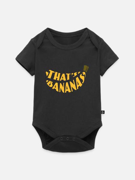 Banane - Baby Premium Kurzarmbody - Schwarz