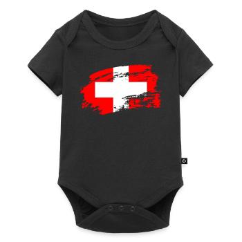 switzerland switzerland - Baby Premium Kurzarmbody - Schwarz - Vorne