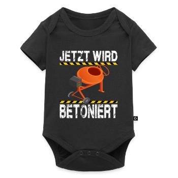 Jetzt Wird Betoniert! Beton Maurer Handwerker - Baby Premium Kurzarmbody - Schwarz - Vorne