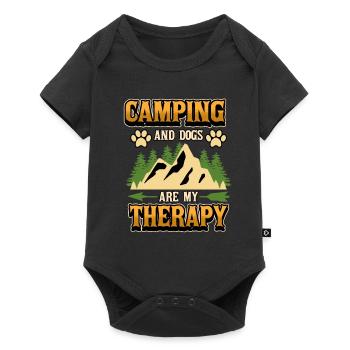 Funny caravan camper dog saying gift - Baby Premium short-sleeve bodysuit - black - Front