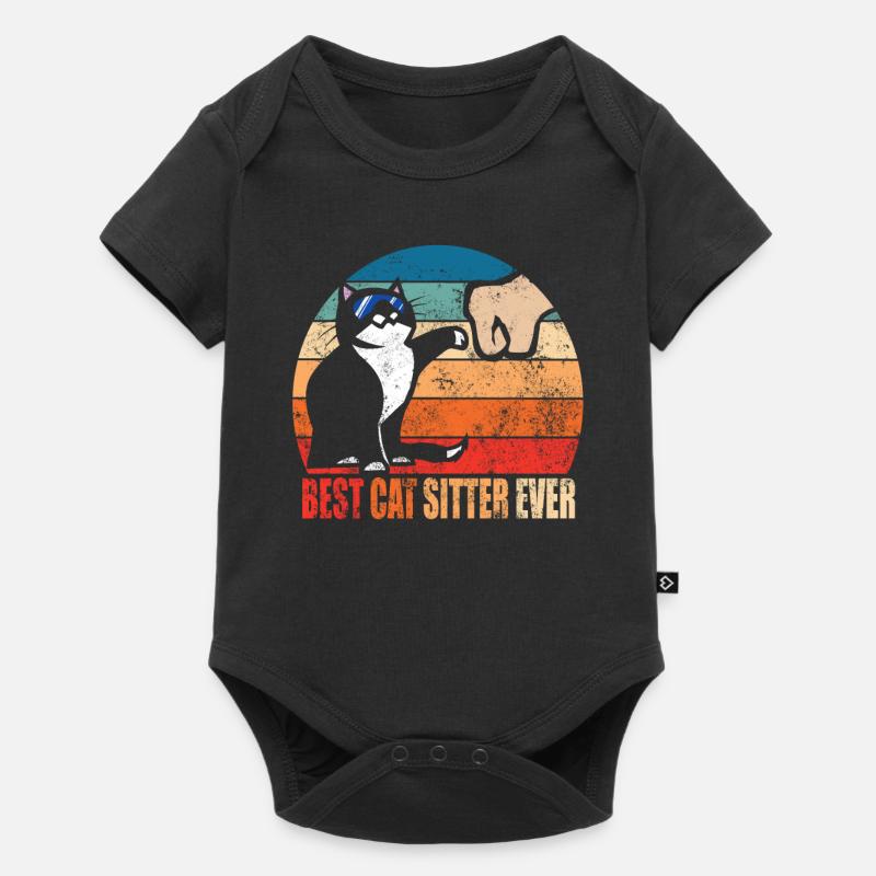 Meilleur chat Sitter jamais drôle de conception de bosse de poing - Body à manches courtes Premium Bébé - noir