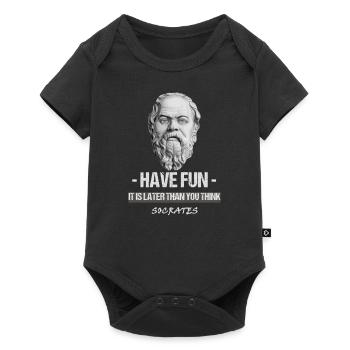 Famous Quote from Socrates Greek Philosopher - Baby Premium short-sleeve bodysuit - black - Front