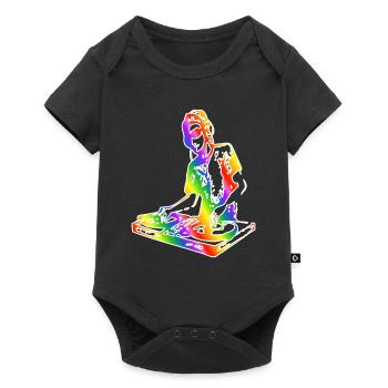 Disc jockey - Baby Premium short-sleeve bodysuit - black - Front