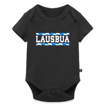 Lausbuam Spruch - Bayrisch Lausbua - Baby Premium Kurzarmbody - Schwarz - Vorne
