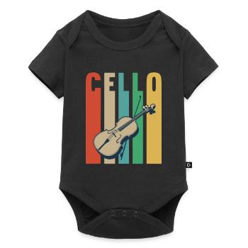 Conception de violoncelle pour un violoncelliste - Body à manches courtes Premium Bébé - noir - Devant