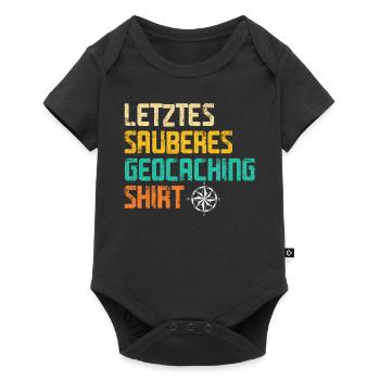 Geocacher Caching Cache Geocache Geocachen Lustig - Baby Premium Kurzarmbody - Schwarz - Vorne