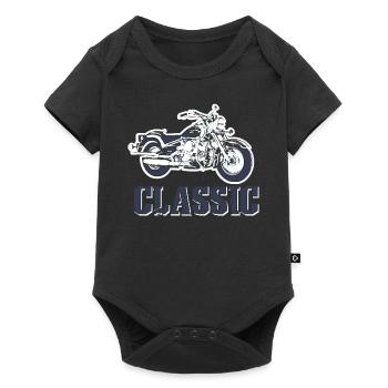 "Classic" motorcycle design - Baby Premium short-sleeve bodysuit - black - Front