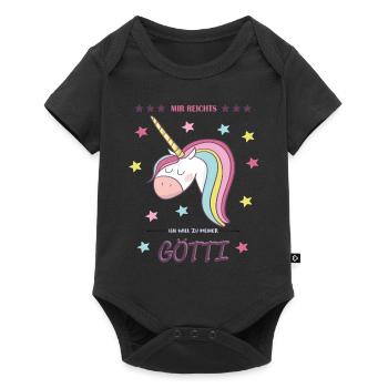 Mir reichts Ich will zu meiner Götti - Baby Premium Kurzarmbody - Schwarz - Vorne