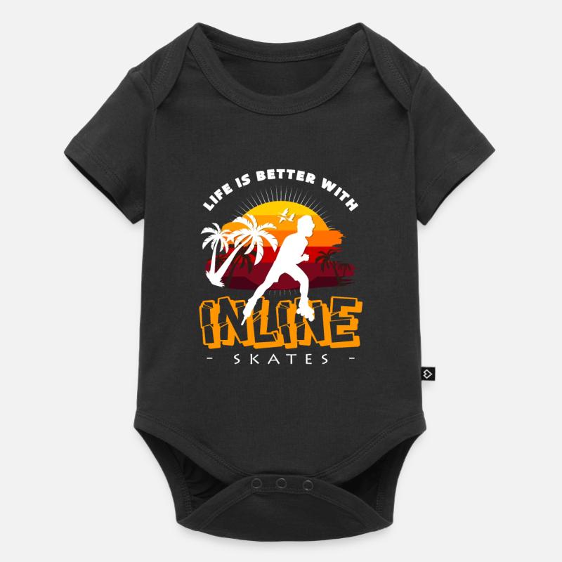 Inline Skates - Baby Premium Kurzarmbody - Schwarz
