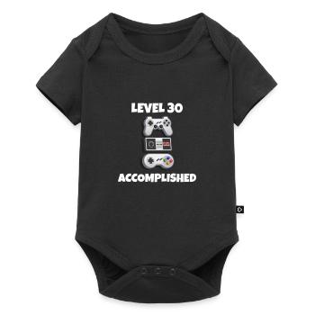 Niveau 30 accompli - énonciation drôle de jeu rétro - Body à manches courtes Premium Bébé - noir - Devant