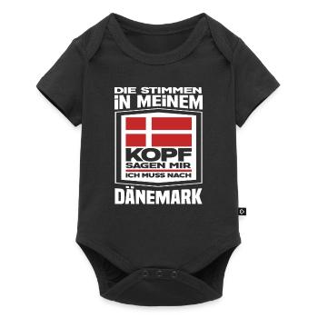 Dänemark Stimmen - Baby Premium Kurzarmbody - Schwarz - Vorne
