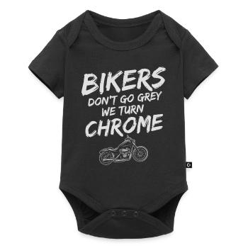 Motocycliste cadeau Biker & Chrome. Devenez motard - Body à manches courtes Premium Bébé - noir - Devant