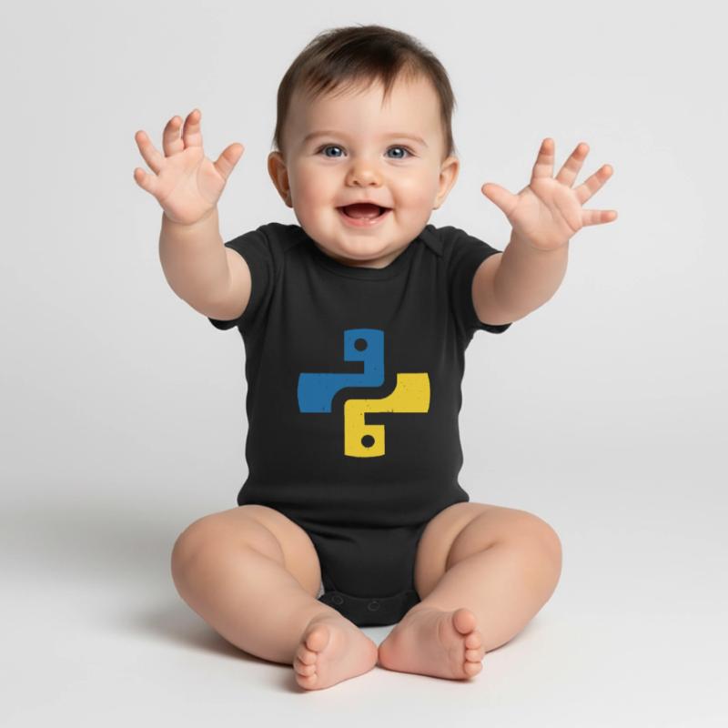 Python Programmiersprache Baby Premium Kurzarmbody