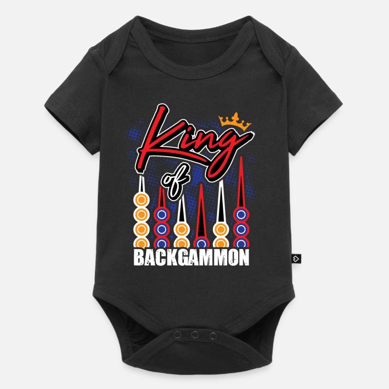 Backgammon Backgammon Spiel Backgammon King - Baby Premium Kurzarmbody - Schwarz