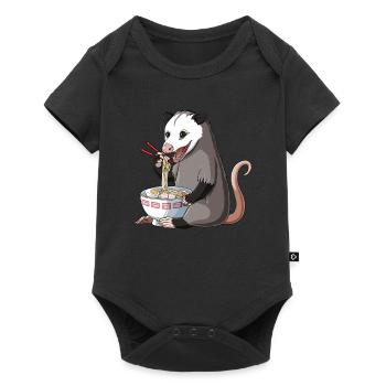 Opossum mange des nouilles Ramen - Body à manches courtes Premium Bébé - noir - Devant
