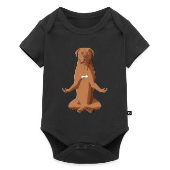 Chien méditant de La Dogue de Bordeaux - Body à manches courtes Premium Bébé - noir - Devant