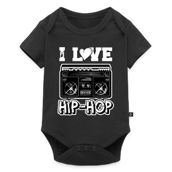 I love hip hop - Baby Premium short-sleeve bodysuit - black - Front