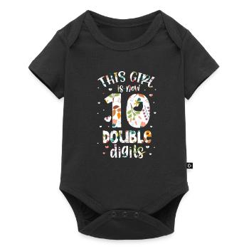 10th birthday - Baby Premium short-sleeve bodysuit - black - Front