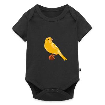 Canary on branch - Baby Premium short-sleeve bodysuit - black - Front