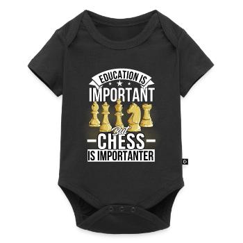 Chess Board Game - Baby Premium short-sleeve bodysuit - black - Front