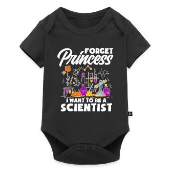 Forget Princess I Want To Be A Scientist - Baby Premium short-sleeve bodysuit - black - Front