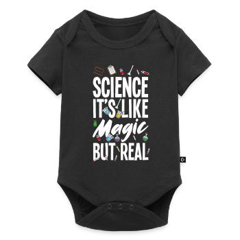 Funny Science It's Like Magic But Real - Baby Premium short-sleeve bodysuit - black - Front