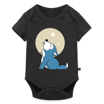 Baby wolf moon - Baby Premium short-sleeve bodysuit - black - Front