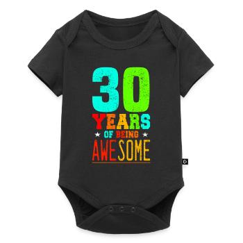 30th Birthday Celebration Gift Idea - Baby Premium short-sleeve bodysuit - black - Front