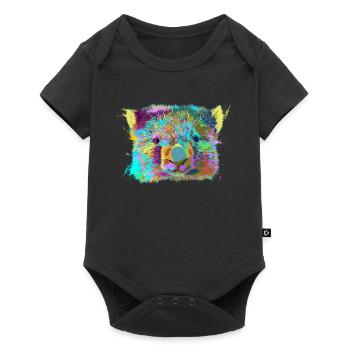 Wombat splash - Baby Premium short-sleeve bodysuit - black - Front