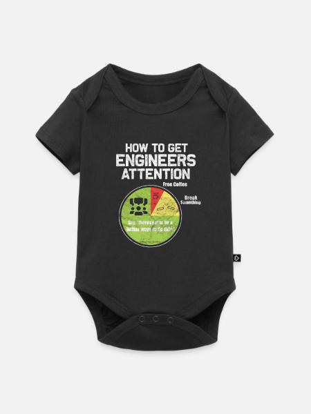Ingenieur Engineer Techniker Bauingenieur Geschenk - Baby Premium Kurzarmbody - Schwarz